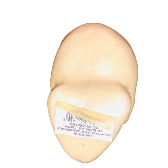 Plastic Skull Halloween Prop With Black Eye Sockets Spooky Decor - Picture 4 of 5